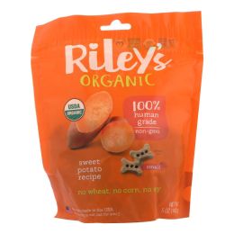 Riley's Organics Organic Dog Treats, Sweet Potato Recipe, Small - Case of 6 - 5 OZ