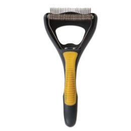 JW Pet Dog Deshedding Tool Grey; Yellow One Size