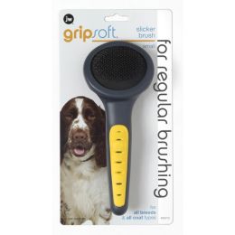 JW Pet Slicker Brush Grey; Yellow Small